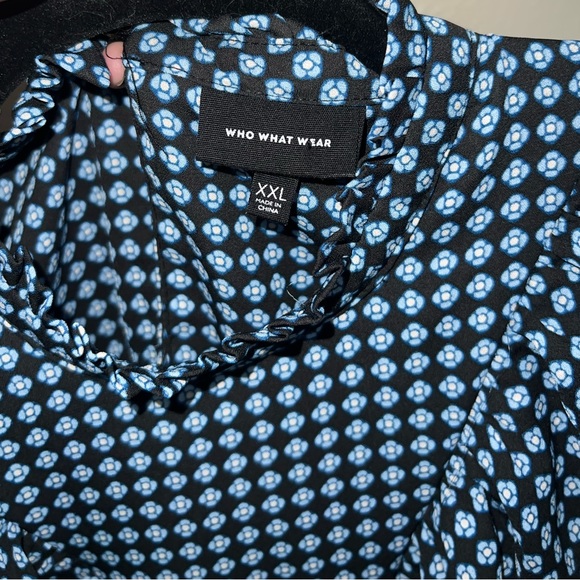 NWOT | Who What Wear | Blue High Neck Top | XXL - Picture 6 of 6